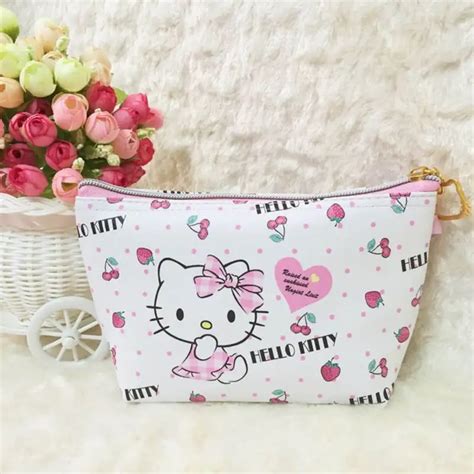 Hello kitty cute cosmetic bag 2018 news Sanrio organizer bag cartoon high quality PU kosmetyczka ...