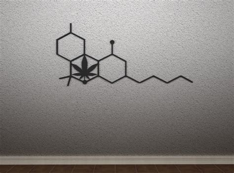 THC Molecule Wall Art 3D model 3D printable | CGTrader