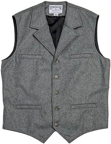 Schaefer Outfitters Men's 704 Mccoy Wool Vest 2Xlt / 3XL - 704-Bk-2Xlt ...