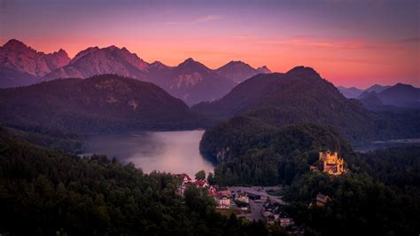 View on the Alpsee from Neuschwanstein, Germany