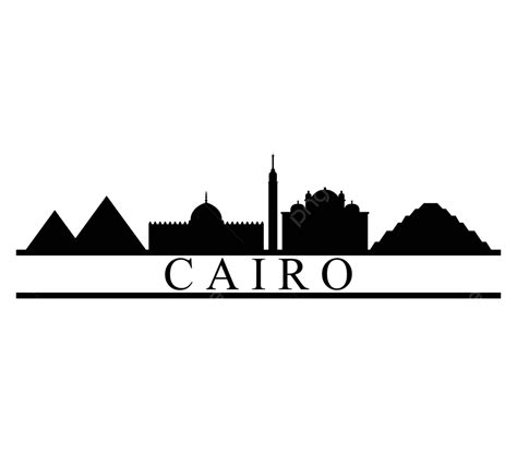 Cairo Skyline Egyptian White Linear Vector, Egyptian, White, Linear PNG and Vector with ...