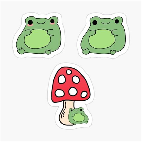 "Frog Sticker Pack" Sticker for Sale by Vaishy13 | Cute stickers, Mini ...