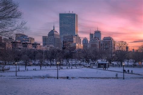 "Winter on the Common, Boston" by mattmacpherson | Redbubble