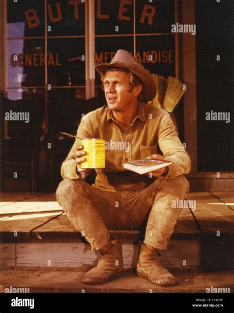 STEVE McQUEEN (1930-1980) US film actor during shooting of The ...