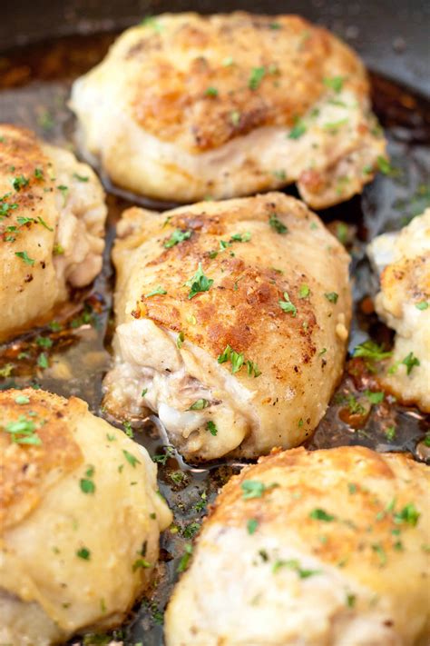 Garlic Honey Chicken Thighs - Served From Scratch