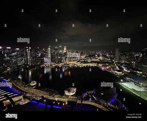 Night view of Marina Bay Stock Photo - Alamy