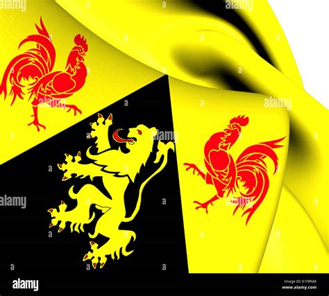 Flag of Walloon Brabant, Belgium. Close Up Stock Photo - Alamy