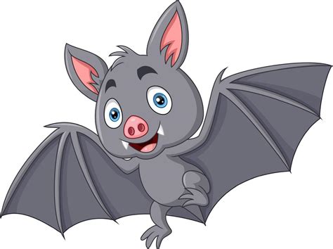 Cute bat flying cartoon on white background 9780505 Vector Art at Vecteezy