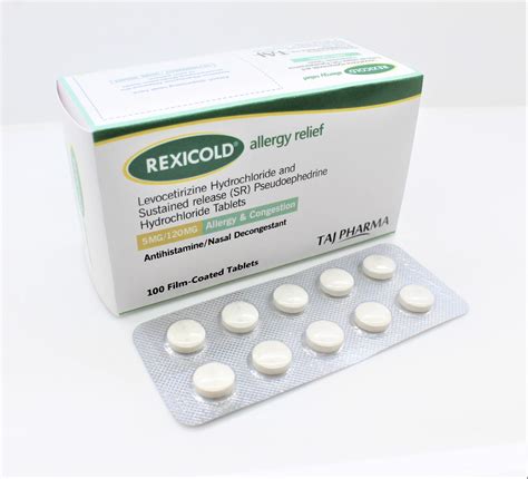 Levocetirizine HCL 5mg & Pseudoephedrine 120mg HCL SR Tablet