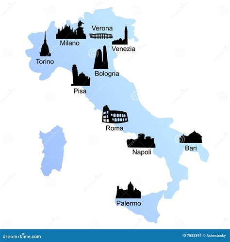 Italy Cities To Visit Map