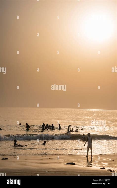 Lumley beach at sunset, Freetown, Sierra Leone Stock Photo - Alamy