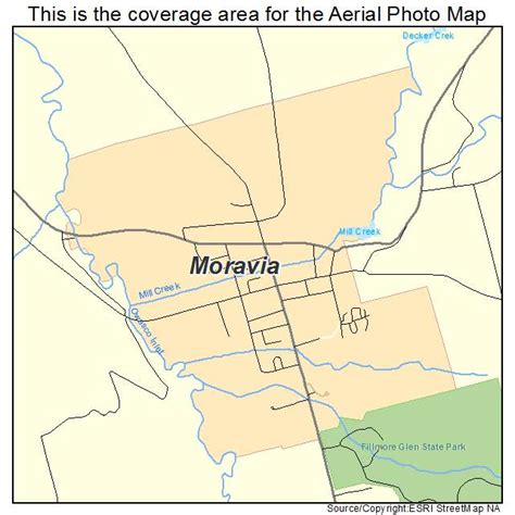 Aerial Photography Map of Moravia, NY New York