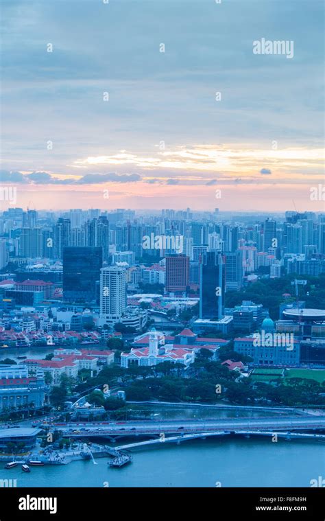 Panorama of Singapore skyline downtown Stock Photo - Alamy