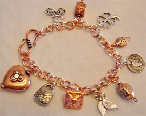 Caroles Jewelry | Copper & Silver Charm Bracelet | Online Store Powered ...