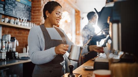 Coffee Shop Employee Using The Espresso Machine Stock Photo OFFSET | ubicaciondepersonas.cdmx.gob.mx