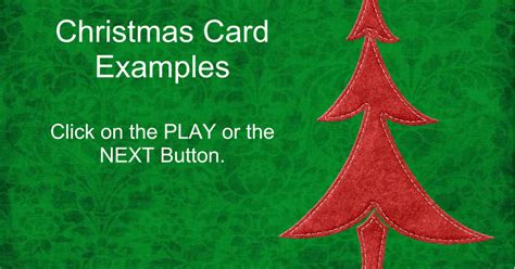 Christmas Card Examples - Google Slides