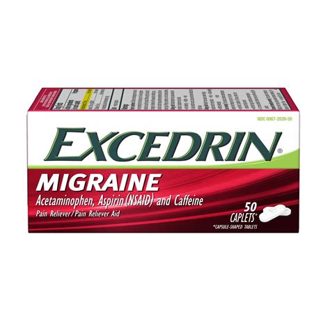 Excedrin Migraine Caplets for Migraine Headache Relief - 50 count ...