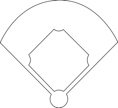 Baseball Diamond Coloring Page - Coloring Easy for Kids