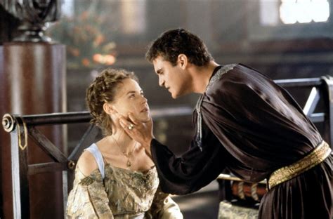 Connie Nielsen as Lucilla and Joaquin Phoenix as Emperor Commodus in "Gladiator", movie, 2000 ...