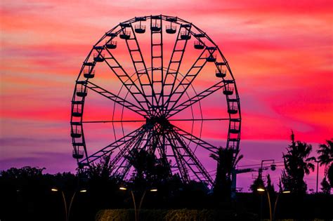 Ferris Wheel At Sunset Stock Photo - Download Image Now - iStock