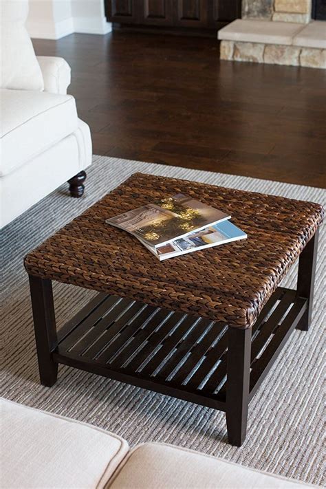 Furniture: Elegant Seagrass Coffee Table For Living Room Made With ...