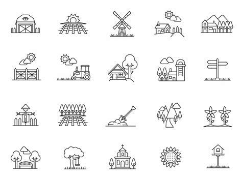 20 Village Vector Icons by graphicpear on DeviantArt