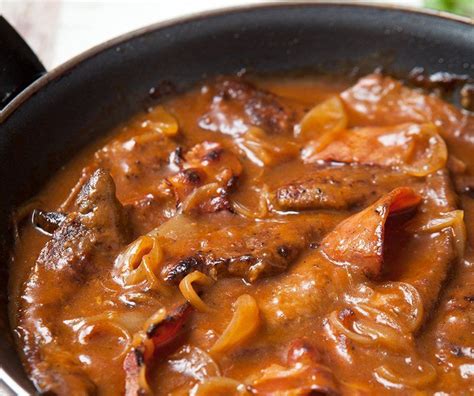 Liver and bacon with onion gravy - Recipes - Hairy Bikers | Recipe ...