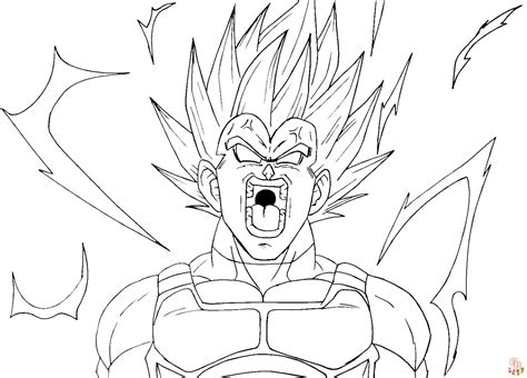 Unleash Your Creativity with Vegeta Dragon Ball Z Coloring Pages