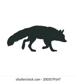 Red Fox Vector Silhouette Isolated On Stock Vector (Royalty Free ...