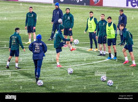 Italy football team during the training before Lithuania - Italy, Qatar ...