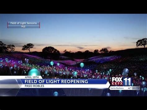 The popular Field of Light display at Sensorio in Paso Robles is set to ...