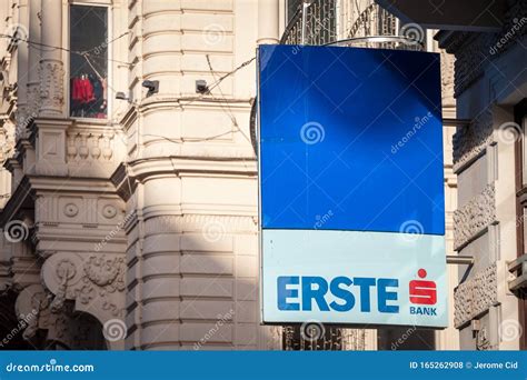 Erste Bank Logo on Their Main Office for Downtown Vienna. Erste Bank is ...