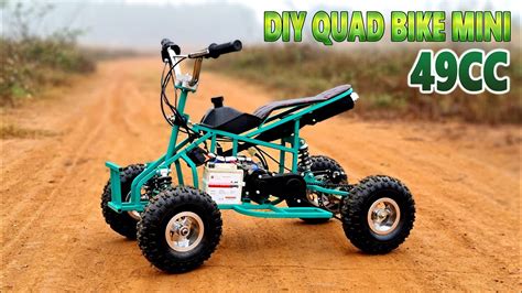 Build a Mini Quad Bike at home - Using 2-Stroke 49cc Engine - Tutorial - YouTube