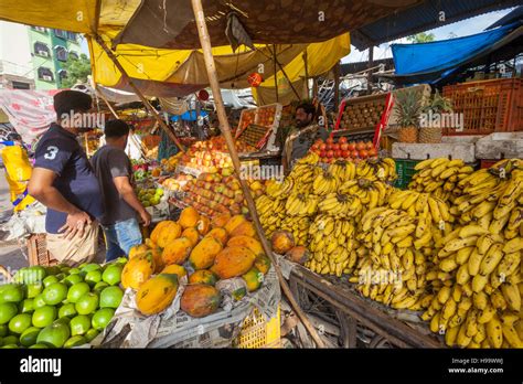 Fresh fruit stall in a street market, Jaipur, India Stock Photo - Alamy