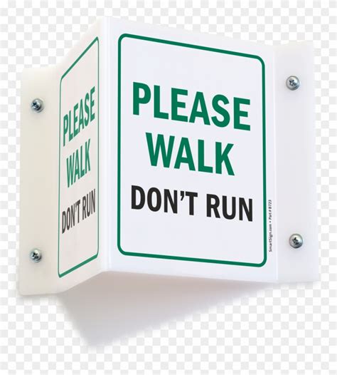 Please Walk Don't Run Sign - Walk Dont Run Sign, HD Png Download - 1500x1500(#5036819) - PngFind