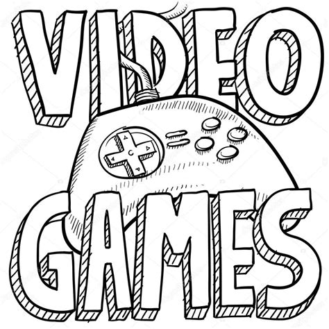 Sketch Drawings Of Xbox Controllers Coloring Pages