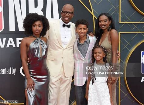 US basketball player Kenny Smith and his family arrive for the 2019 ...