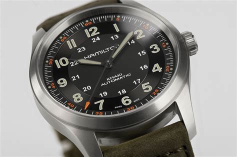 Hamilton Khaki Field Titanium Auto Watch Titanium Case Black Dial, 38mm ...