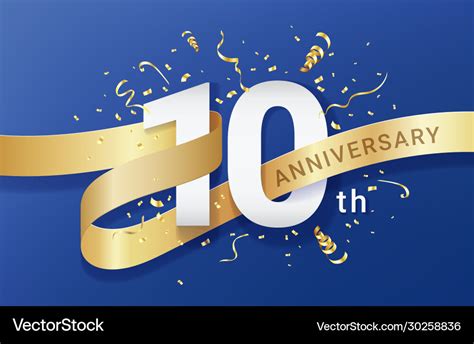 10th anniversary celebration banner template Vector Image