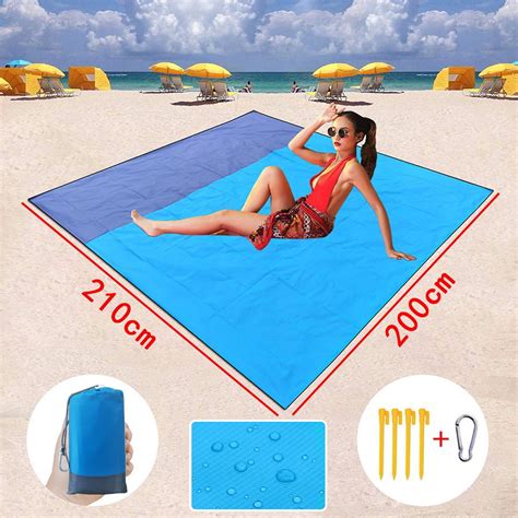 TiooDre Beach Blanket Waterproof Beach Blanket Lightweight Folding Picnic Blanket Camping ...