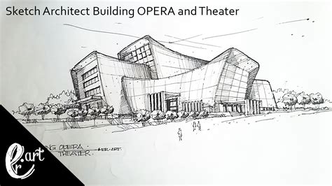 Sketch Architect Building OPERA and theater || in the style of Zaha hadid - YouTube