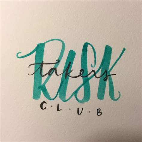 Risk takers club , calligraphy, modern calligraphy, lettering, modern lettering @artbook4hay ...
