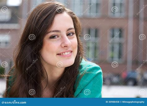 Portrait of a Pretty Woman Smiling Outdoors Stock Photo - Image of female, 2025: 30988458