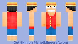 Monkey D (Straw hat) Luffy V.2 cuz version one sucked Minecraft Skin