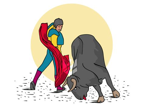 matador in cartoon flat illustration by Logocentris on Dribbble