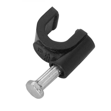 Cable Clips 6mm Black (20 Pack) - Arlec UK