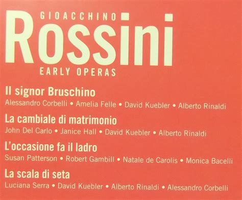 DVD-BOX 4枚組 EARLY OPERAS Rossini GIOACCHINO ジョアキーノ ロッシーニ 輸入盤(クラシック)｜売買さ ...
