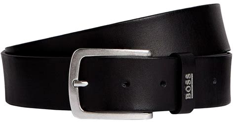 BOSS by Hugo Boss Smooth Leather Belt in Black for Men - Lyst