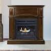 Pleasant Hearth 20,000 BTU 36 in. Compact Convertible Ventless Propane Gas Fireplace in Cherry ...