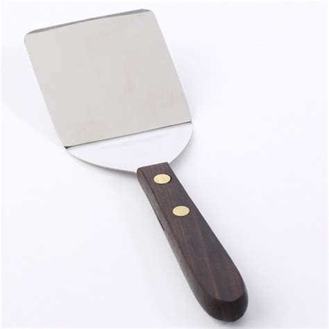 Small Offset Stainless Steel Spatula Turner with Wood Handle, 7 1/4 inches long, 2 1/4 inches ...